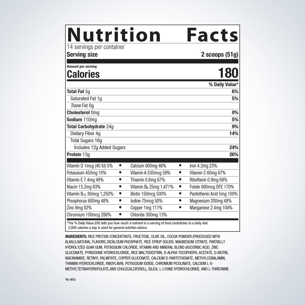 UltraMeal Rice/Essential Nutrition Shake (Chocolate 1lb,9.18oz)