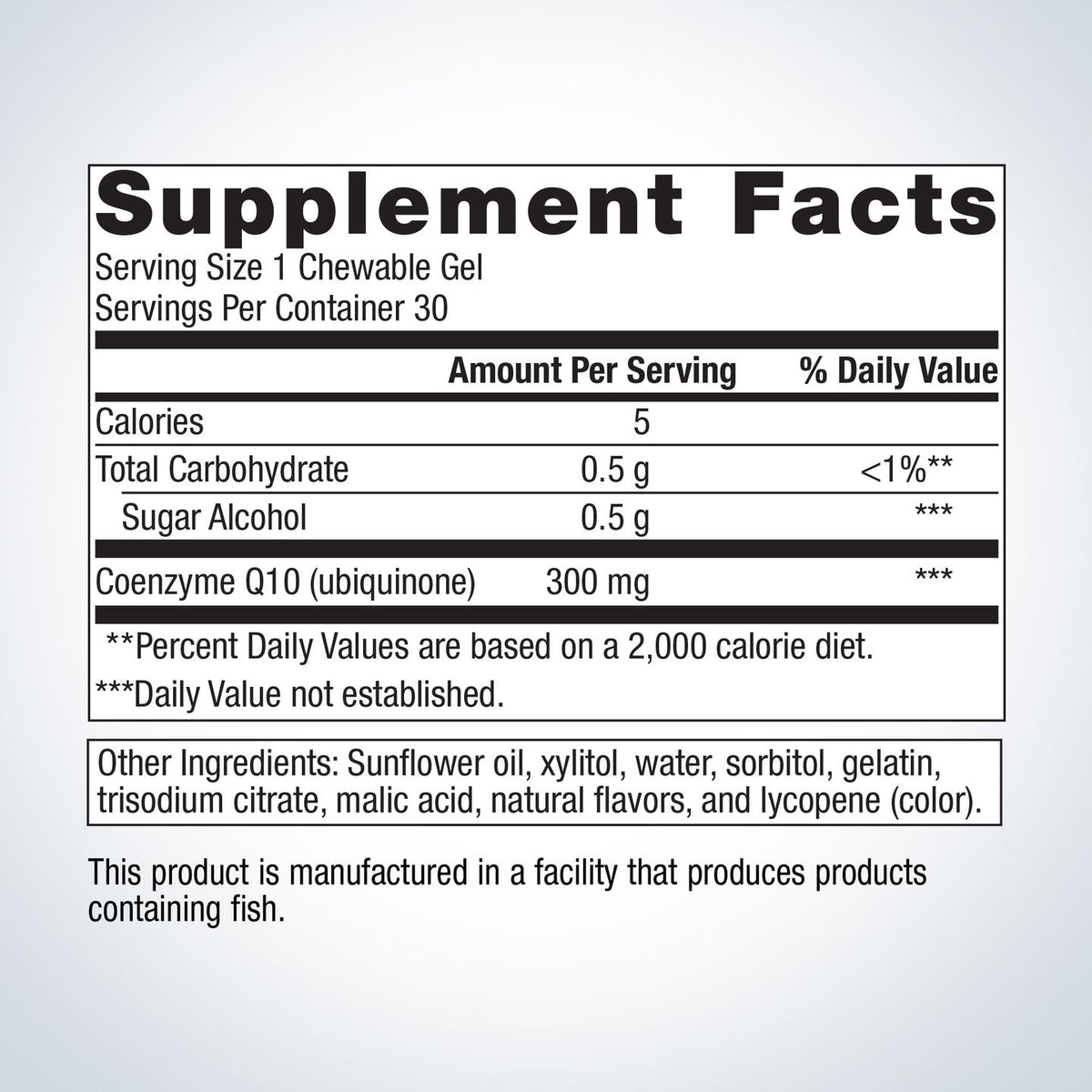 Nutragems CoQ10 300 (30 Chewable Gels)