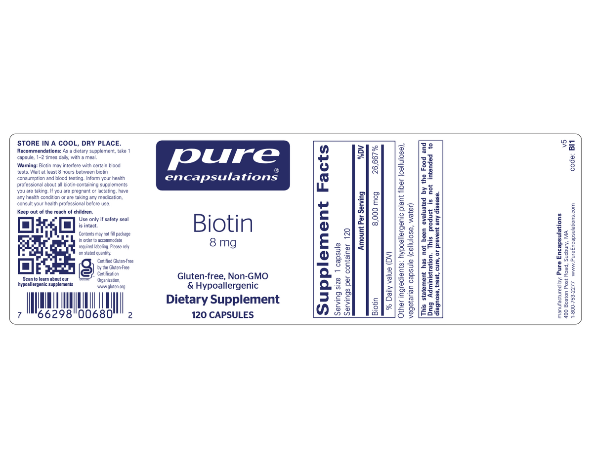 Biotin 8mg (120c)
